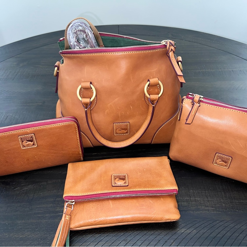 Dooney & Bourke Florentine Satchel 30 color Natural with matching accessories